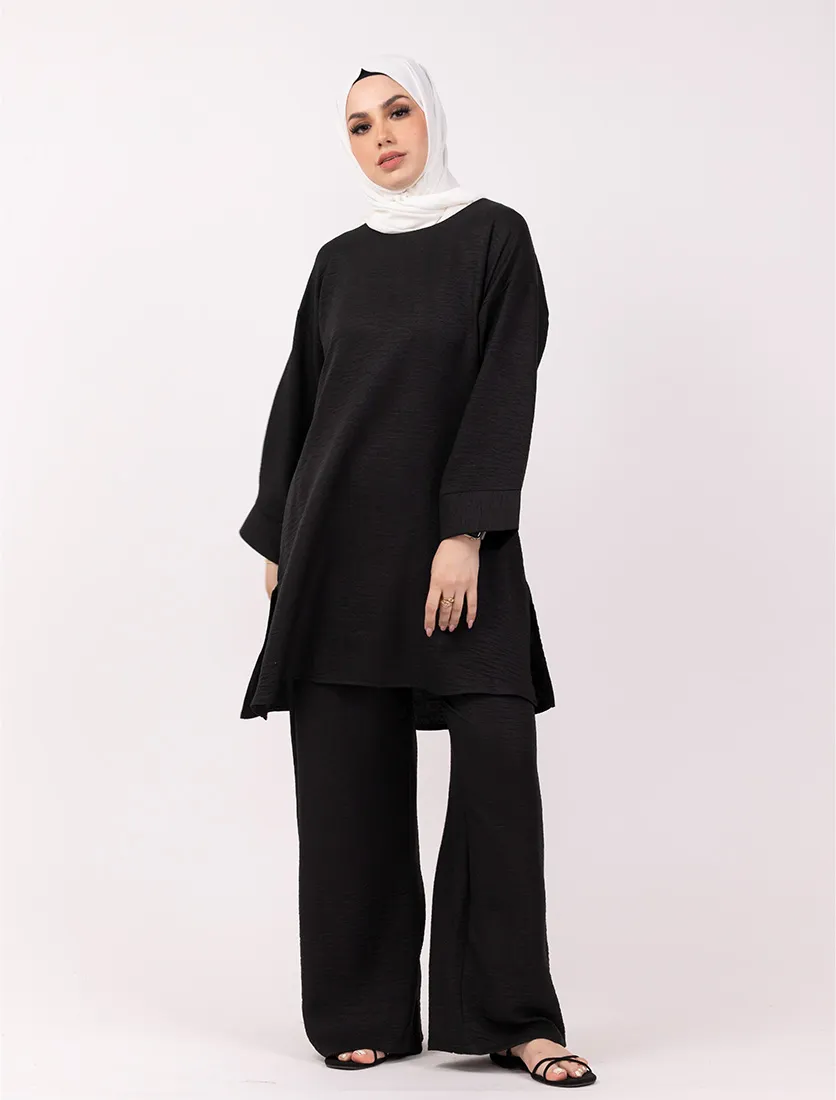 Black Crêpey Co Ord Set